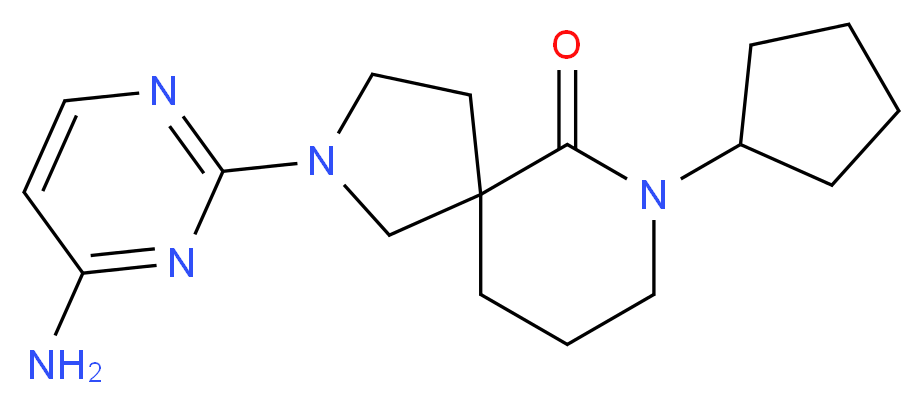 2-(4-amino-2-pyrimidinyl)-7-cyclopentyl-2,7-diazaspiro[4.5]decan-6-one_分子结构_CAS_)