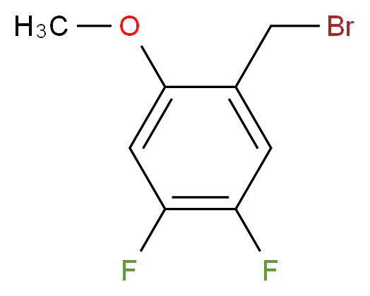 4,5-二氟-2-甲氧基苄溴_分子结构_CAS_886499-64-5)