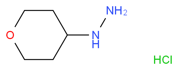 1-(Tetrahydro-2h-pyran-4-yl)hydrazine hydrochloride_分子结构_CAS_1187974-47-5)