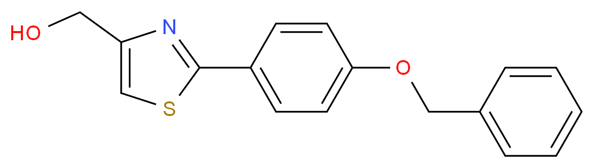 {2-[4-(benzyloxy)phenyl]-1,3-thiazol-4-yl}methanol_分子结构_CAS_885279-89-0