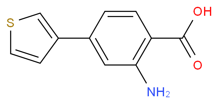 2-Amino-4-(3-thienyl)benzoic acid_分子结构_CAS_1096770-86-3)