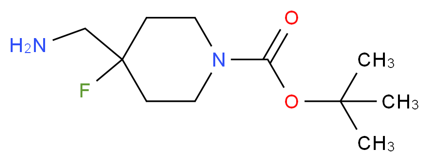 tert-Butyl 4-(aminomethyl)-4-fluoropiperidine-1-carboxylate_分子结构_CAS_620611-27-0)