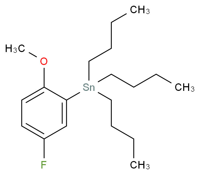 tributyl(5-fluoro-2-methoxyphenyl)stannane_分子结构_CAS_)