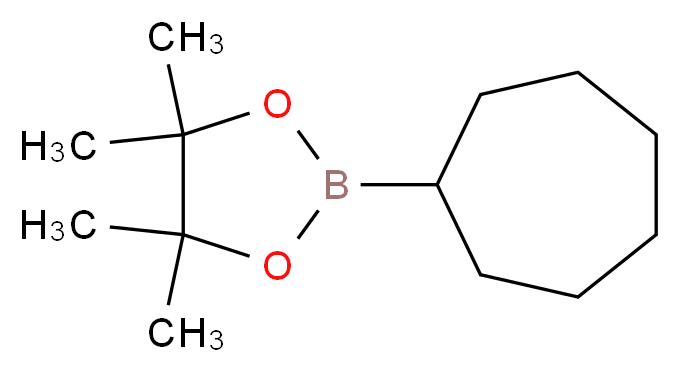 2-cycloheptyl-4,4,5,5-tetramethyl-1,3,2-dioxaborolane_分子结构_CAS_931583-43-6