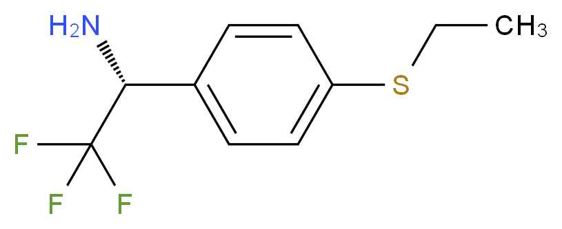 (R)-1-(4-ETHYLSULFANYL-PHENYL)-2,2,2-TRIFLUORO-ETHYLAMINE_分子结构_CAS_)