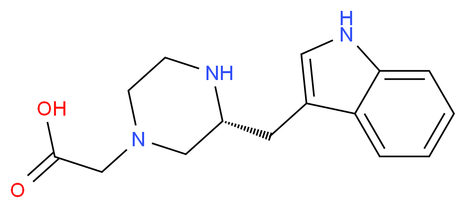 (R)-2-(3-((1H-indol-3-yl)methyl)piperazin-1-yl)acetic acid_分子结构_CAS_1060813-82-2)