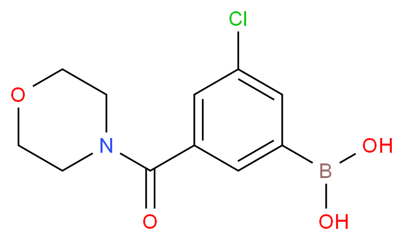 (3-Chloro-5-(morpholine-4-carbonyl)phenyl)boronic acid_分子结构_CAS_957120-55-7)