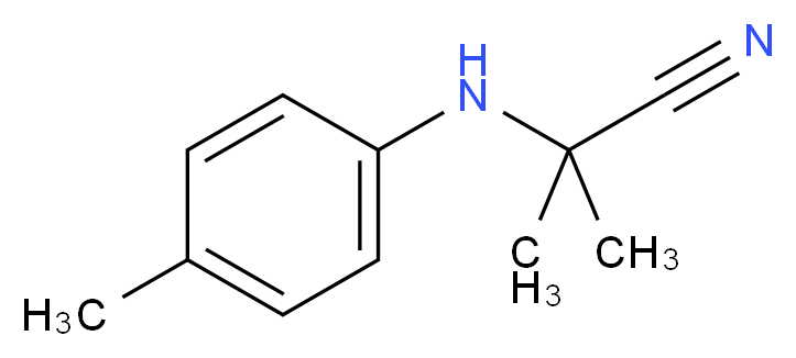 2-methyl-2-[(4-methylphenyl)amino]propanenitrile_分子结构_CAS_101568-43-8