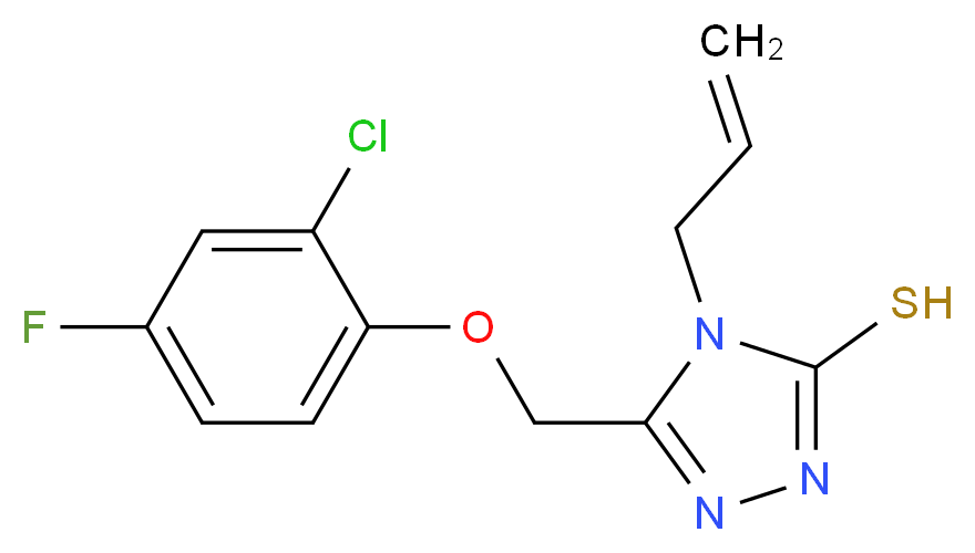 4-Allyl-5-[(2-chloro-4-fluorophenoxy)methyl]-4H-1,2,4-triazole-3-thiol_分子结构_CAS_)