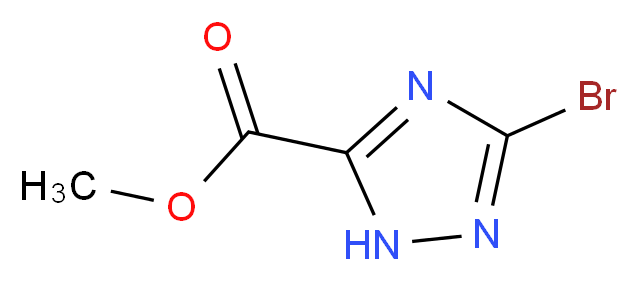 methyl 3-bromo-1H-1,2,4-triazole-5-carboxylate_分子结构_CAS_704911-47-7