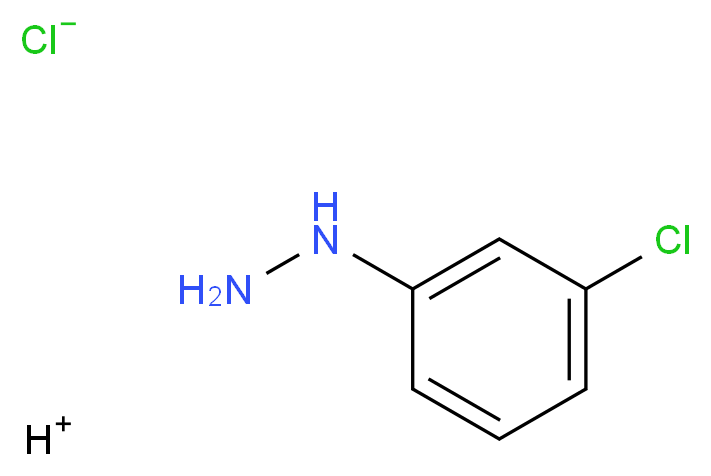 hydrogen (3-chlorophenyl)hydrazine chloride_分子结构_CAS_2312-23-4