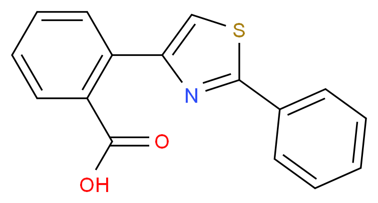 2-(2-phenyl-1,3-thiazol-4-yl)benzenecarboxylic acid_分子结构_CAS_60510-56-7)