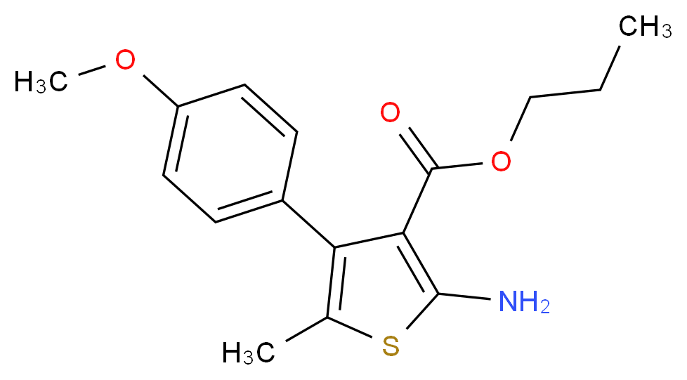 Propyl 2-amino-4-(4-methoxyphenyl)-5-methylthiophene-3-carboxylate_分子结构_CAS_)