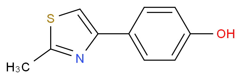 4-(4-Hydroxyphenyl)-2-methylthiazole_分子结构_CAS_30686-73-8)