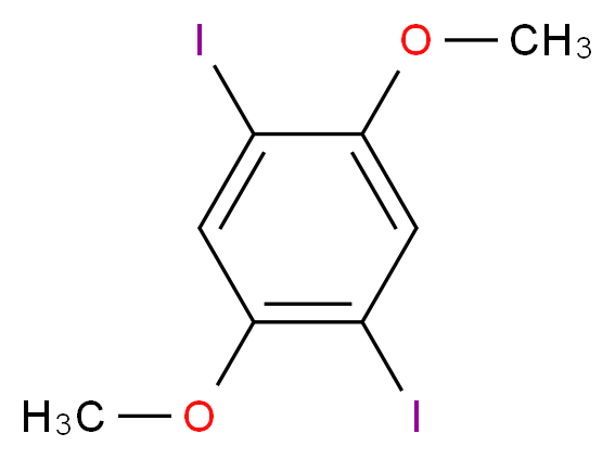 2,5-Diiodo-1,4-dimethoxybenzene_分子结构_CAS_51560-21-5)