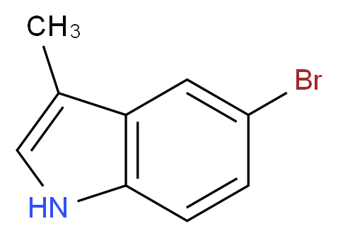 5-bromo-3-methyl-1H-indole_分子结构_CAS_10075-48-6