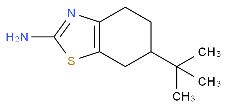 6-tert-butyl-4,5,6,7-tetrahydro-1,3-benzothiazol-2-amine_分子结构_CAS_81779-11-5