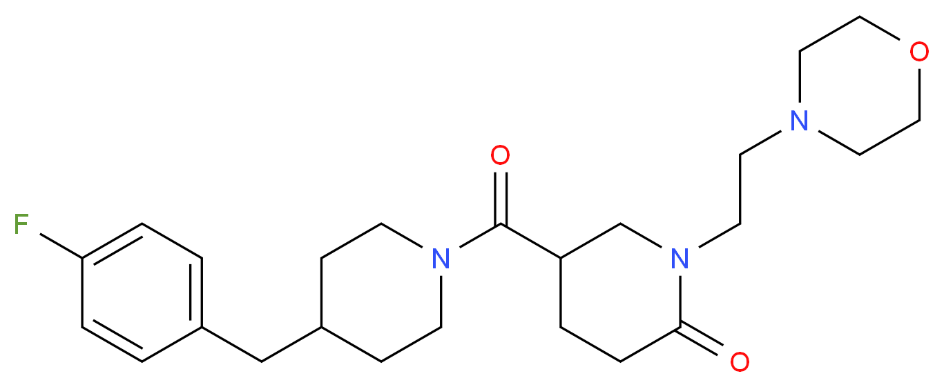 5-{[4-(4-fluorobenzyl)-1-piperidinyl]carbonyl}-1-[2-(4-morpholinyl)ethyl]-2-piperidinone_分子结构_CAS_)