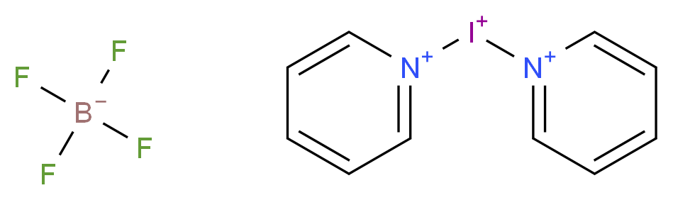 bis(pyridin-1-ium-1-yl)iodanium; tetrafluoroboranuide_分子结构_CAS_15656-28-7