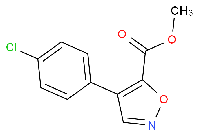 Methyl 4-(4-chlorophenyl)isoxazole-5-carboxylate_分子结构_CAS_1072944-87-6)