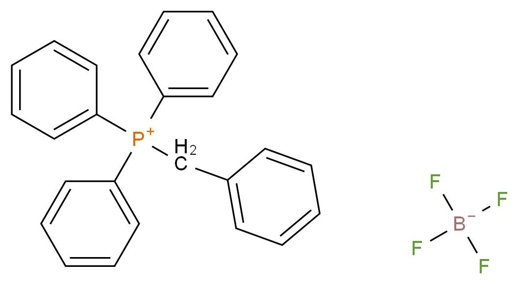 benzyltriphenylphosphanium; tetrafluoroboranuide_分子结构_CAS_31240-52-5