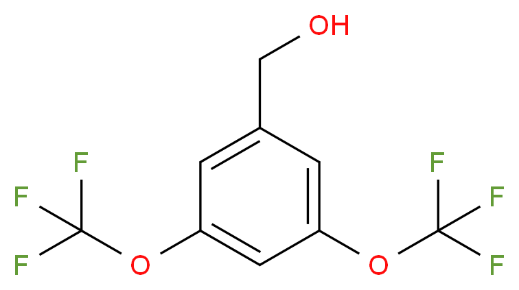 3,5-Bis(Trifluoromethoxy)benzyl alcohol_分子结构_CAS_1121586-22-8)