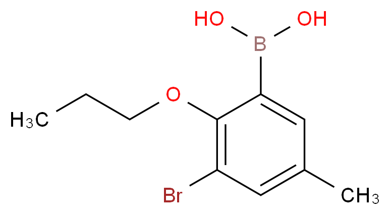3-BROMO-5-METHYL-2-PROPOXYPHENYLBORONIC ACID_分子结构_CAS_870718-02-8)