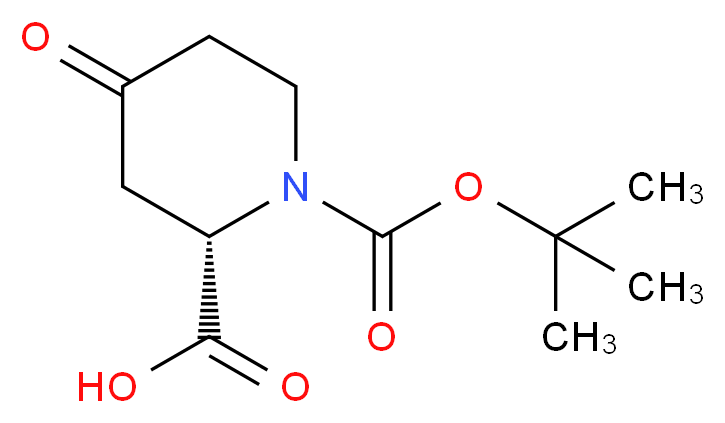 1-(tert-Butoxycarbonyl)-4-oxopiperidine-2-carboxylic acid_分子结构_CAS_198646-60-5)