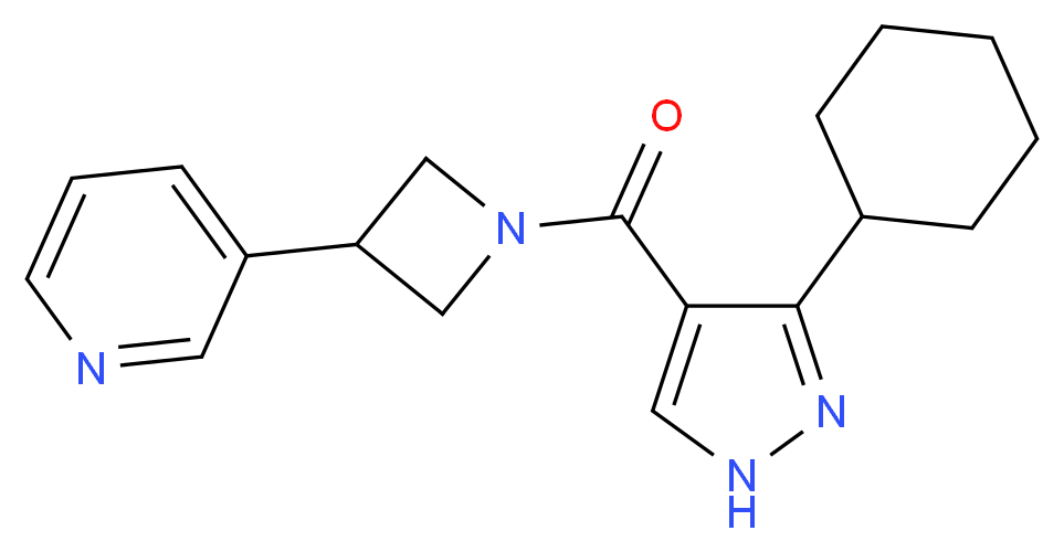 3-{1-[(3-cyclohexyl-1H-pyrazol-4-yl)carbonyl]-3-azetidinyl}pyridine_分子结构_CAS_)