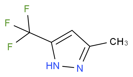 3-methyl-5-(trifluoromethyl)-1H-pyrazole_分子结构_CAS_10010-93-2