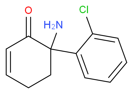 6-amino-6-(2-chlorophenyl)cyclohex-2-en-1-one_分子结构_CAS_57683-62-2