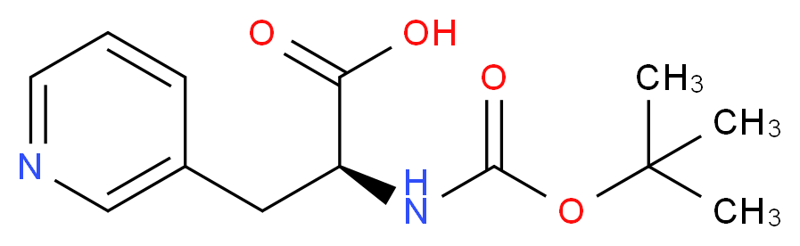 Boc-3-(3-pyridyl)-Ala-OH_分子结构_CAS_117142-26-4)