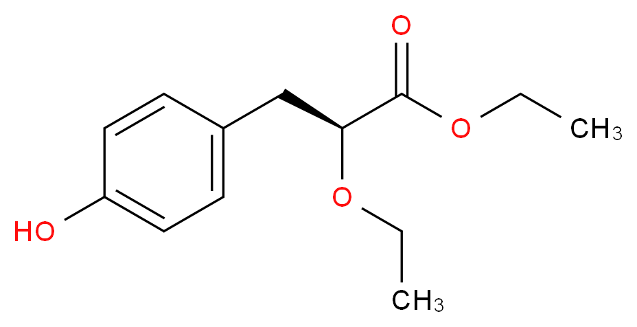 (S)-2-Ethoxy-3-(4-hydroxy-phenyl)-propionic acid ethyl ester_分子结构_CAS_222555-06-8)