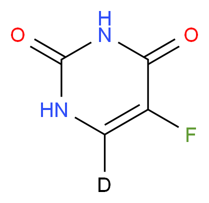 5-fluoro-1,2,3,4-tetrahydro(6-<sup>2</sup>H)pyrimidine-2,4-dione_分子结构_CAS_90344-84-6