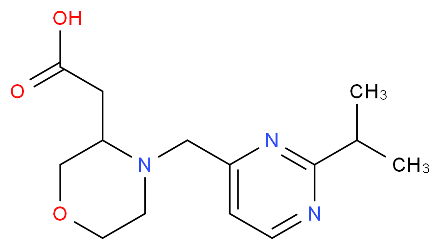 {4-[(2-isopropyl-4-pyrimidinyl)methyl]-3-morpholinyl}acetic acid_分子结构_CAS_)