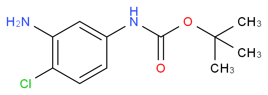 (3-AMINO-4-CHLORO-PHENYL)-CARBAMIC ACID TERT-BUTYL ESTER_分子结构_CAS_885270-73-5)