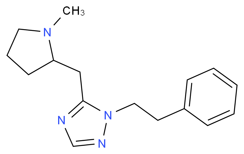 5-[(1-methylpyrrolidin-2-yl)methyl]-1-(2-phenylethyl)-1H-1,2,4-triazole_分子结构_CAS_)