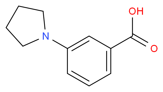 3-(pyrrolidin-1-yl)benzoic acid_分子结构_CAS_)