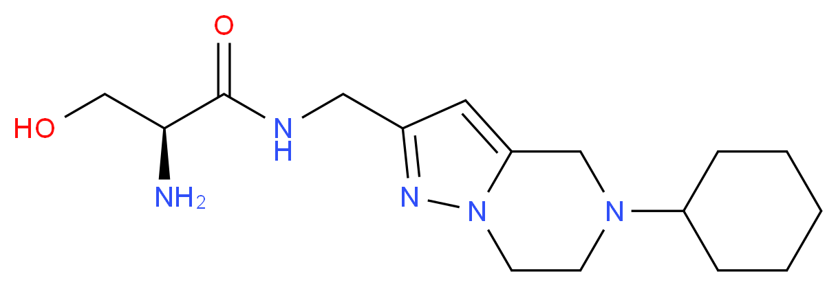 N~1~-[(5-cyclohexyl-4,5,6,7-tetrahydropyrazolo[1,5-a]pyrazin-2-yl)methyl]-L-serinamide_分子结构_CAS_)