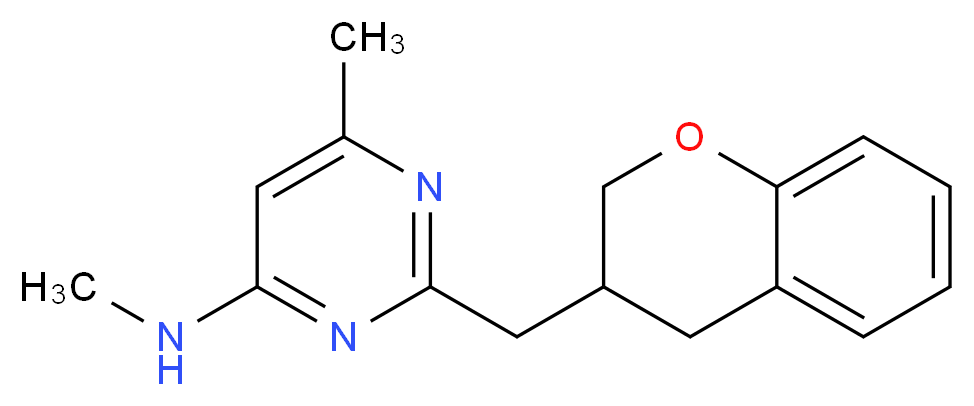 2-(3,4-dihydro-2H-chromen-3-ylmethyl)-N,6-dimethylpyrimidin-4-amine_分子结构_CAS_)