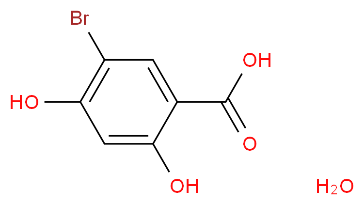 5-溴-2,4-二羟基苯甲酸 一水合物_分子结构_CAS_160348-98-1)