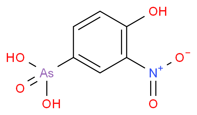 4-HYDROXY-3-NITROBENZENEARSONIC ACID_分子结构_CAS_121-19-7)