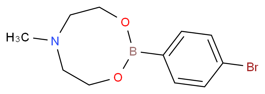 4-溴苯硼酸N-甲基二乙醇胺酯_分子结构_CAS_133468-58-3)