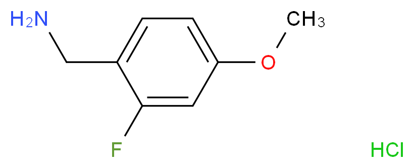 2-Fluoro-4-methoxy benzylamine hydrochloride  _分子结构_CAS_937783-85-2)
