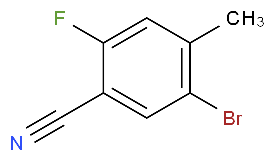 5-bromo-2-fluoro-4-methylbenzonitrile_分子结构_CAS_1269493-45-9