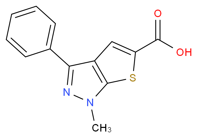 1-Methyl-3-phenyl-1H-thieno[2,3-c]pyrazole-5-carboxylic acid_分子结构_CAS_25252-47-5)