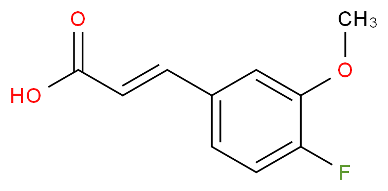 (2E)-3-(4-fluoro-3-methoxyphenyl)prop-2-enoic acid_分子结构_CAS_630424-79-2