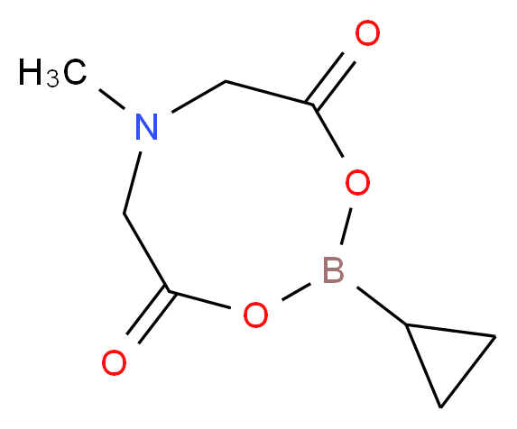 2-cyclopropyl-6-methyl-1,3,6,2-dioxazaborocane-4,8-dione_分子结构_CAS_1104637-36-6