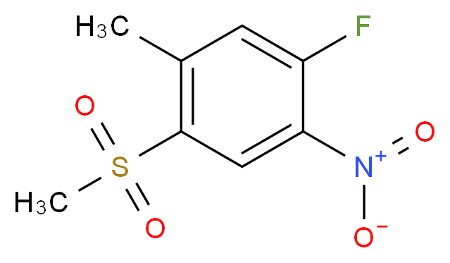 1-Fluoro-5-methyl-4-(methylsulfonyl)-2-nitrobenzene_分子结构_CAS_849035-74-1)
