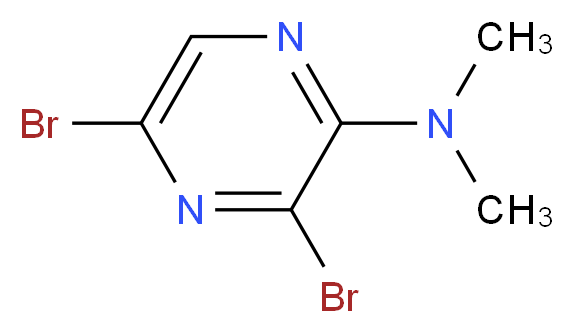 3,5-Dibromo-N,N-dimethylpyrazinamine_分子结构_CAS_84539-07-1)